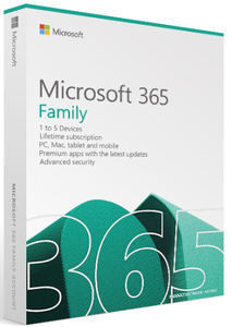 Microsoft 365 Family Account (1-5 Dispositivos). MAC. PC. Tablet. Subscripción 1 año
